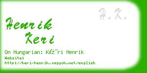 henrik keri business card